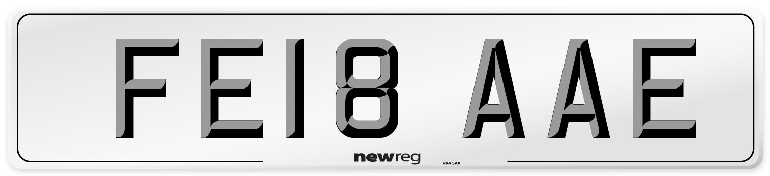 FE18 AAE Number Plate from New Reg